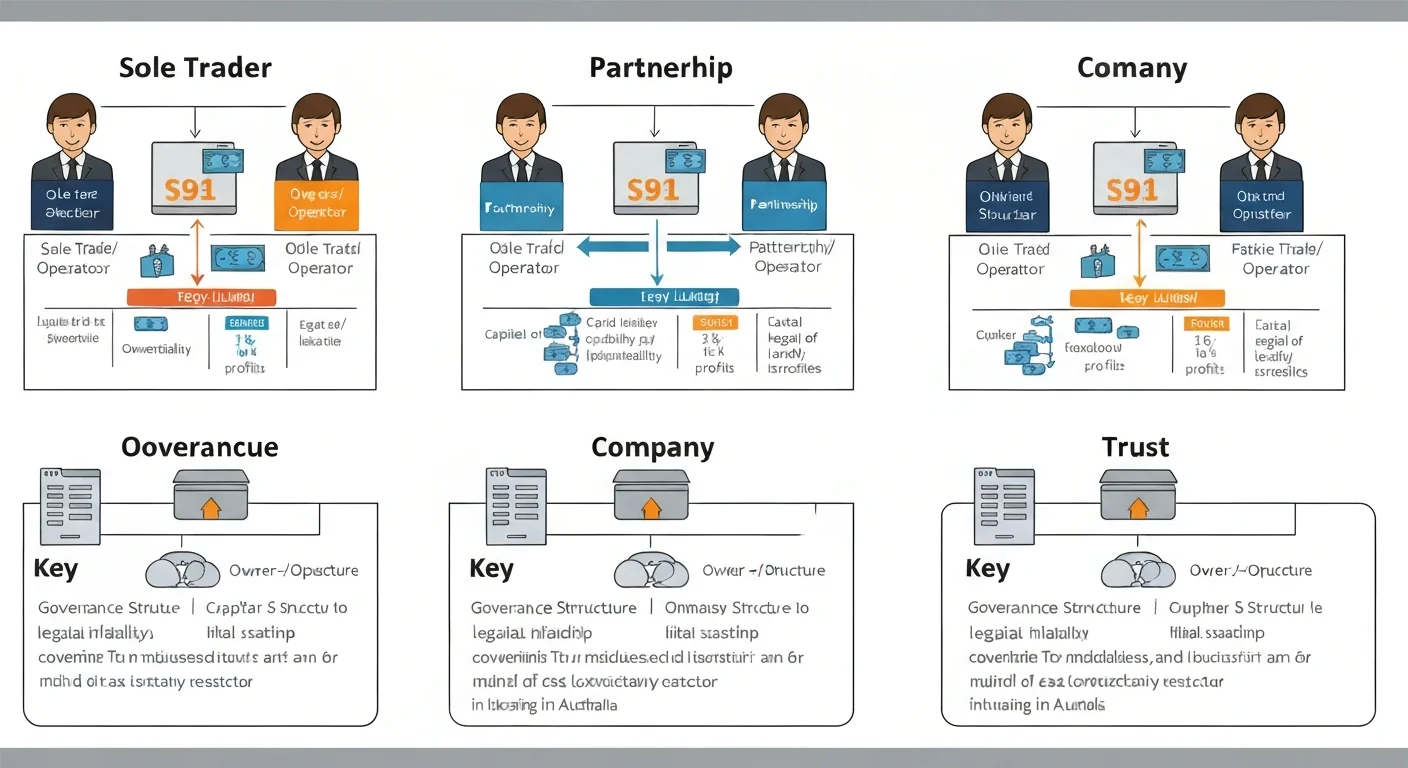 Business Structures Compared Australia 2025: Sole Trader to Trust